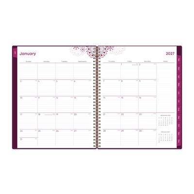 2027 Blue Sky Gili 8.5" x 11" Calendar Year Weekly & Monthly Planner, Plastic Cover (117889-27)