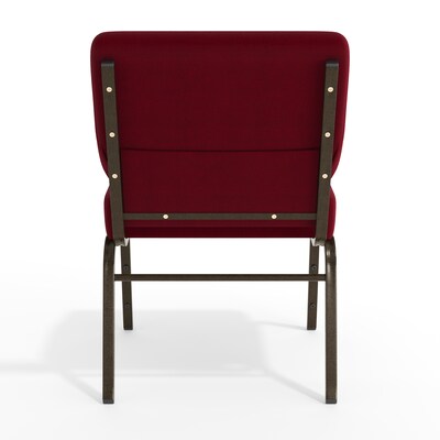 Flash Furniture HERCULES Series Fabric Church Stacking Chair, Burgundy/Gold Vein Frame (FCH2214GV369)