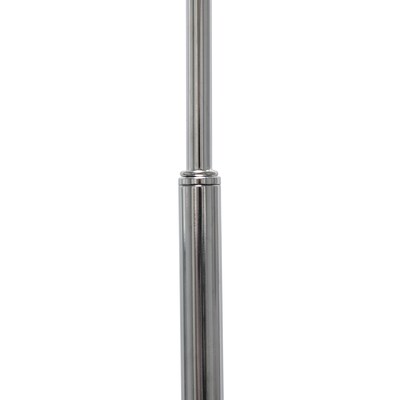 Creekwood Home Vista 66" Brushed Nickel Floor Lamp with Drum Shade, Black (CWF-3006-BK)
