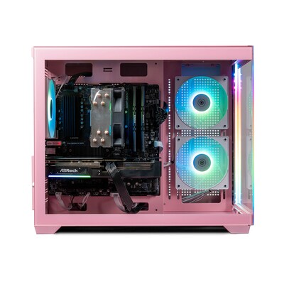 Skytech Gaming Aurora Desktop Computer, NVIDIA GeForce RTX 5060, Intel Core i5-1400F, 16GB RAM, 1TB SSD, Windows 11, Pink