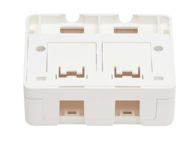 Tripp Lite 2-Port Surface-Mount Box, White (N082-002-WH)