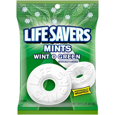 Life Savers Wint O Green Mints Candy Bag, 6.25 oz (NFG885041)