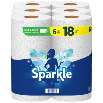 Sparkle Pick-a-Size with Thirst Pockets Paper Towels, 2-ply, 165 Sheets/Roll, 6 Rolls/Pack (22269501)