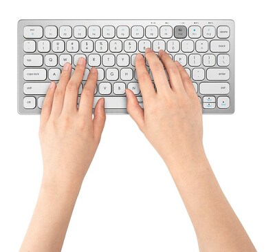 Kensington Multi-Device Dual Wireless Compact Keyboard, Silver (K75504US)