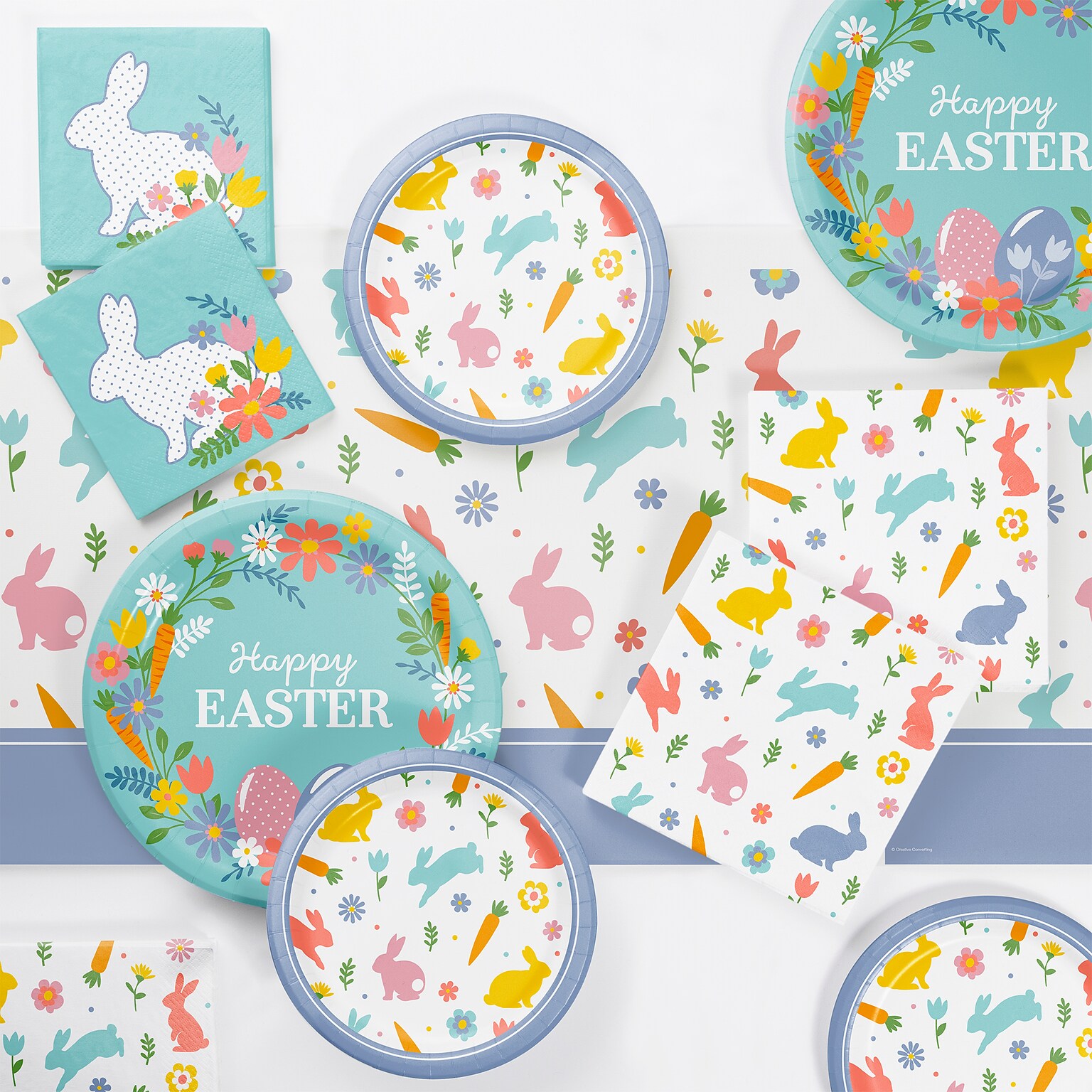 Say Hooray! Easter Frills Disposable Tableware Set, 49/Pack (DTC9647E2A)