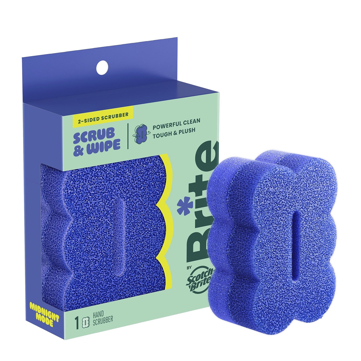 Brite by Scotch-Brite 2-Sided Scrub and Wipe, 1/Pack (BRSW-6)