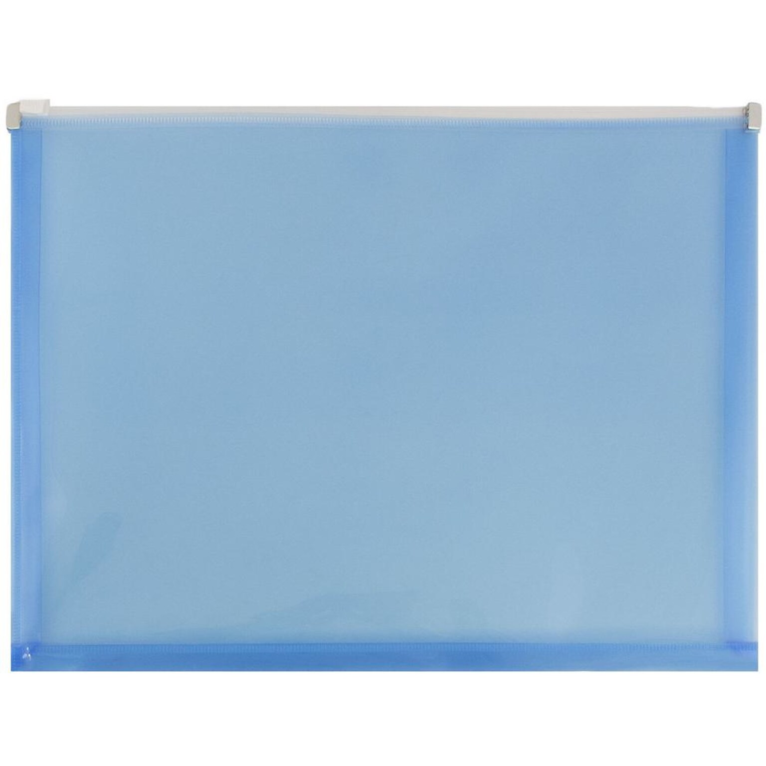 JAM Paper Premium Plastic Document File, 1 Pocket, Letter, Blue, 3/Pack (218Z1bux3)