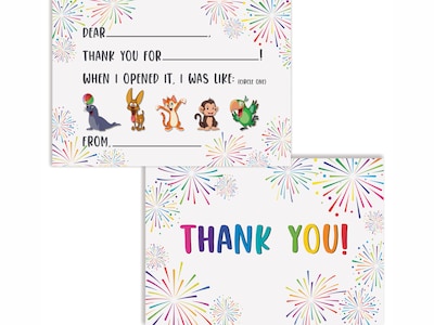 Better Office Thank You Cards with Envelopes, 4.25 x 6, Multicolor, 50/Pack (64632-50PK)