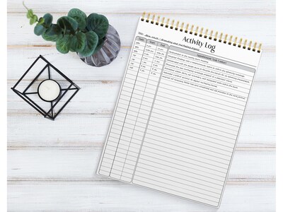 Better Office Activity Log Notepad & Refill, 8.5" x 11", Ruled, White, 50 Sheets/Pad, 3 Pads/Pack (25827-3PK)