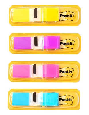 Post-it Flags, .47" Wide, Assorted Colors, 140 Flags/Pack (683-4AB)