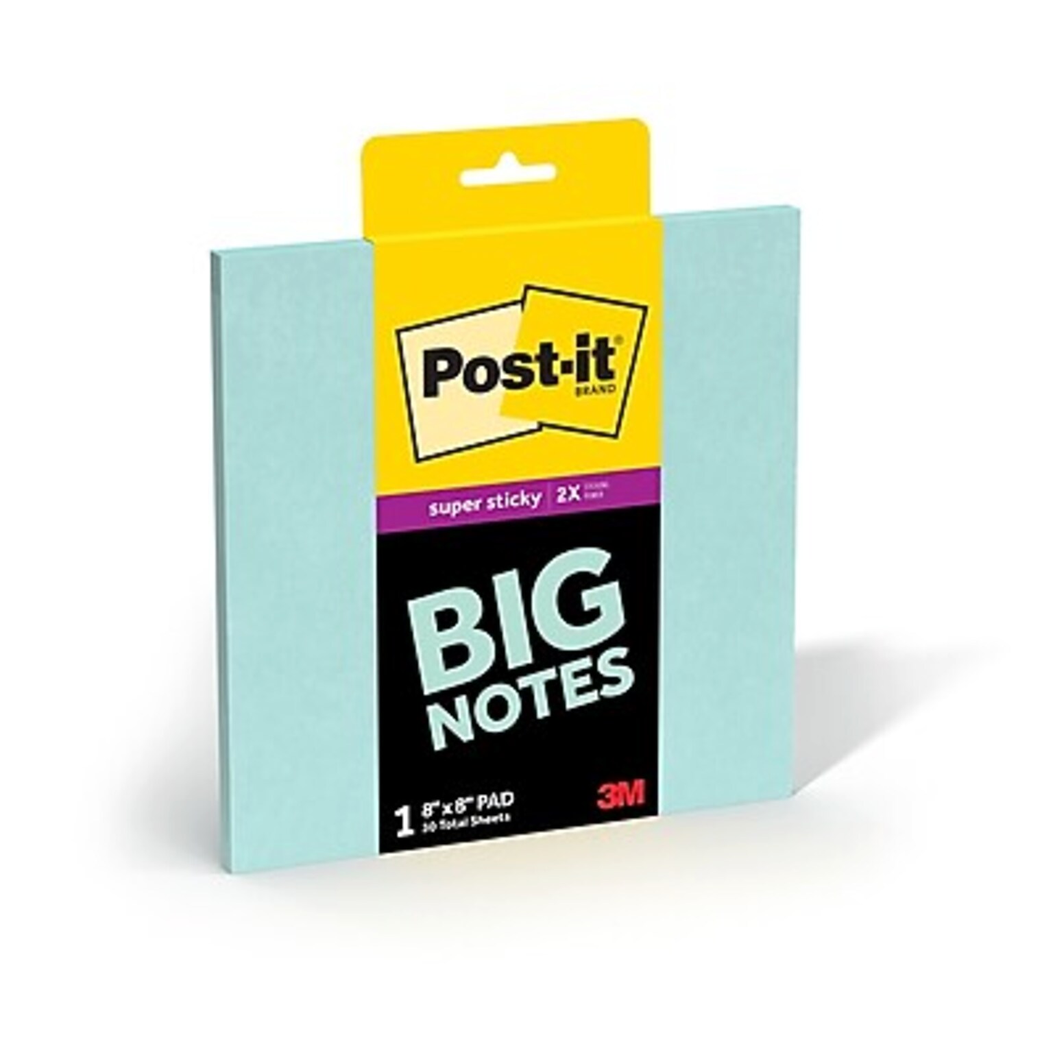 Post-it Super Sticky Big Notes, 8 x 8, Fresh Mint, 30 Sheet/Pad, 1 Pad (BN-8MT)