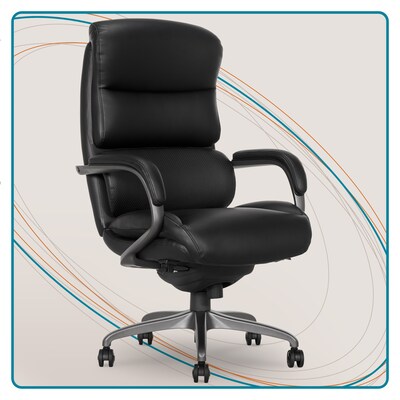 La-Z-Boy Aberdeen Leather Computer and Desk Chair, Black (51545)