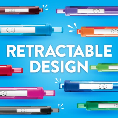 Paper Mate InkJoy 300 RT Retractable Ballpoint Pen, Medium Point, Black Ink, 24/Pack (1945925)