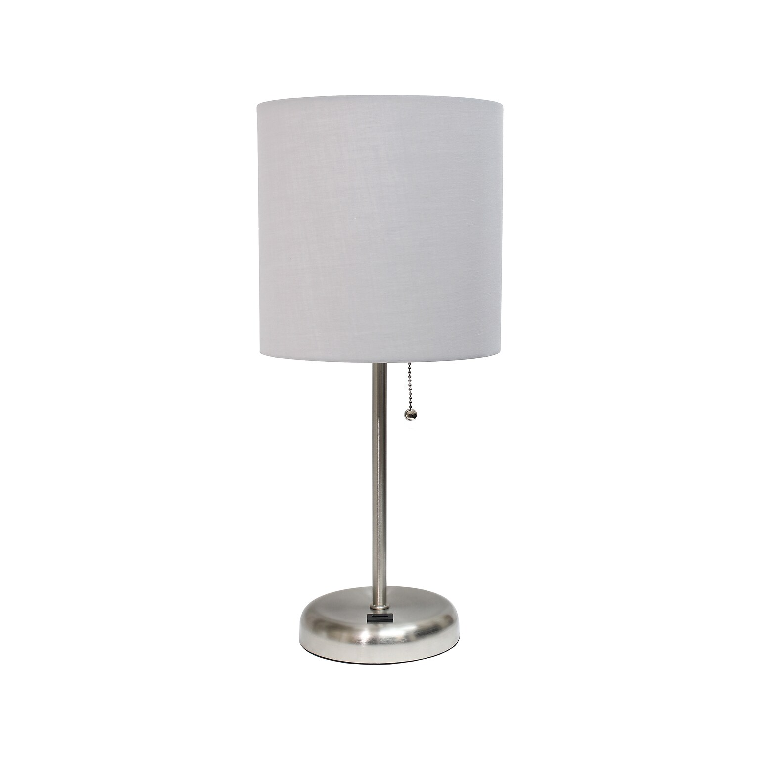 Creekwood Home Oslo LED Table Lamp, Brushed Steel/Gray (CWT-2012-GY)