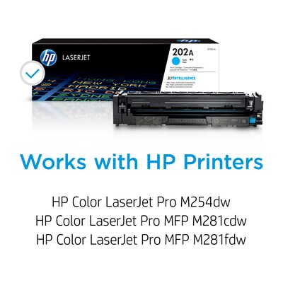 HP 202A Cyan Standard Yield Toner Cartridge   (CF501A)