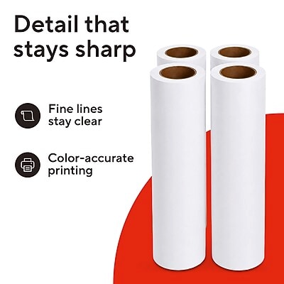 Staples Wide Format CAD Bond Paper, 24" x 150', 4/Carton (26655-CC)