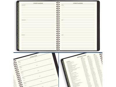 2025 AT-A-GLANCE Recycled 7" x 8.75" Monthly Planner, Faux Leather Cover, Black (70-120G-05-25)