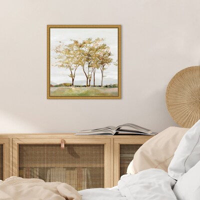 Amanti Art Golden Acre Wood (Trees) by Isabelle Z Framed Canvas Wall Art Print, 16 x 16 (A42675040