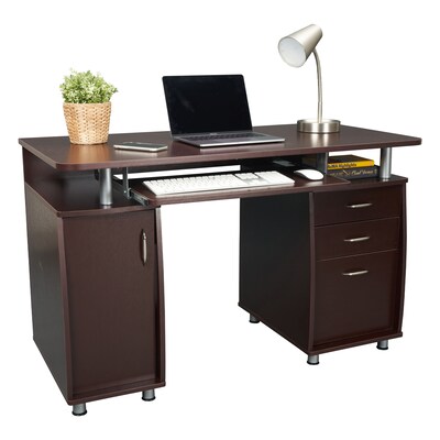 Techni Mobili 47"W Computer Desk, Chocolate (RTA-4985-CH36)