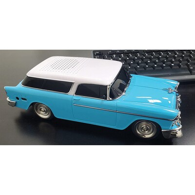 Audiobox Retro Ride Wireless Bluetooth 1955 Replica Car Speaker, Blue (TRK-5500BTBL)