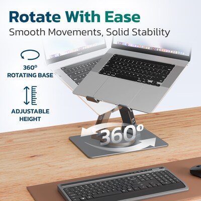 Purely L107 Ergonomic Laptop/Tablet Stand 8-in-1 Docking Station, Silver (PDSL107)