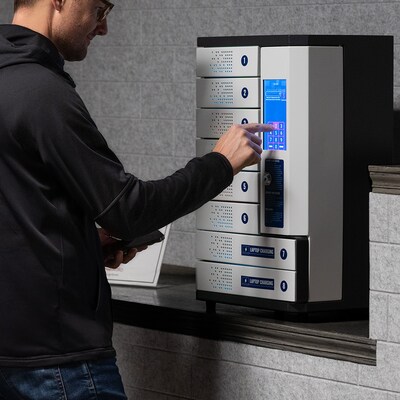 KwikBoost 8-Bay Self-Service Charging Locker, White (CHSL001)