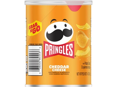 Pringles Grab & Go Cheddar Cheese Crisps, 1.4 oz., 12 Cans/Carton (3800084556)