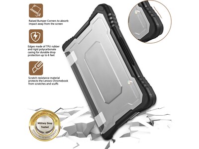 TechProtectus ShockProof 11.6" Laptop Case for 100e/100w Gen 4 Chromebook, Shock-Absorbing, Black (TP-LN100EW-G4)