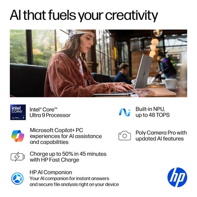 HP OmniBook 7 Flip 16" 2K 2-in-1, Copilot+ PC, Intel Core Ultra 9, 32GB RAM, 1TB SSD, +23 hours battery, Windows 11 Home