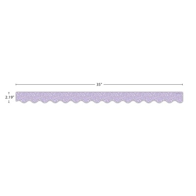 Teacher Created Resources Border Trim, 2.19" x 2.92', Composition Purple Scalloped, 12/Pack, 6 Packs/Bundle (TCR9317-6)