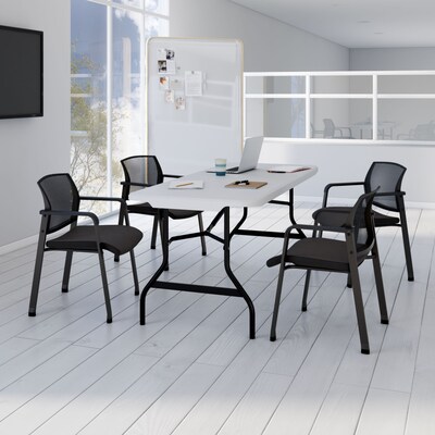 Quill Brand® Folding Table, 6' x 29", White Granite (79123)