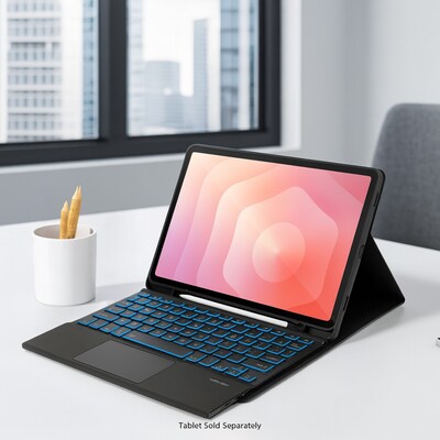 SaharaCase Navigate Keyboard Case with Built-in Track Pad for Galaxy Tab S11, 7 Backlight Colors, Smooth Finish, (TB00493)