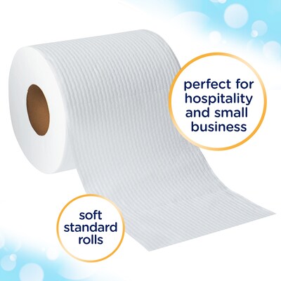 Cottonelle CleanCare 1-Ply Standard Toilet Paper, White, 150 Sheets/Roll, 48 Rolls/Pack (12456)