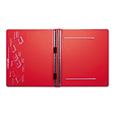 Charles Leonard VariCap 6" Expandable Post Non View Binder, Red (61603)