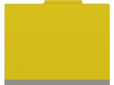 Medical Arts Press Pressboard Classification Folder, 2-Dividers, 2 Expansion, Letter Size, Yellow, 10/Box (DV-T42-26-3YLW-PKT)
