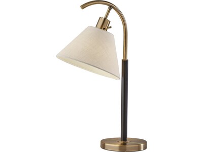 Adesso Jerome Table Lamp, Antique Brass/Black Metal (1612-21)