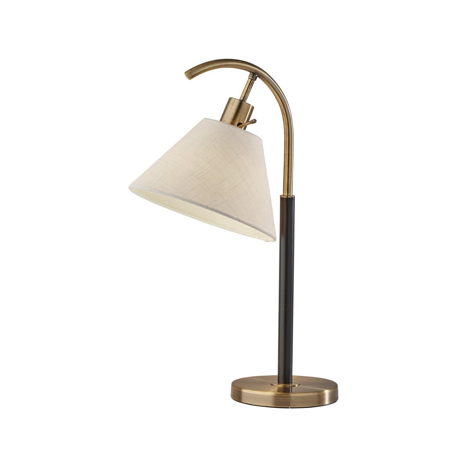Adesso Jerome Table Lamp, Antique Brass/Black Metal (161221)