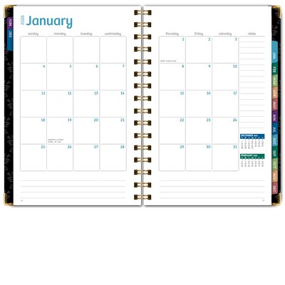 2026 Global Printed Products 5.5" x 8" Weekly & Monthly Planner, Paperboard Cover, Sugar Skull (FSHN-CY26-58-48)