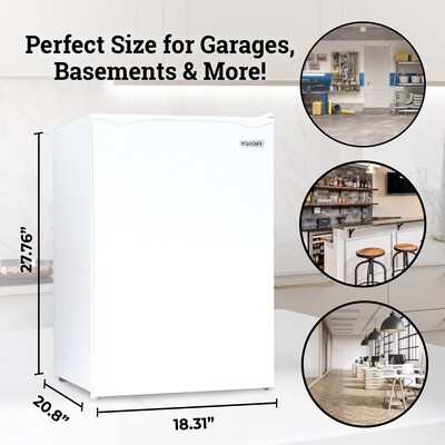 Igloo IRF26WH6A 2.6 Cu. Ft. Classic Compact Single Door Refrigerator Freezer, White