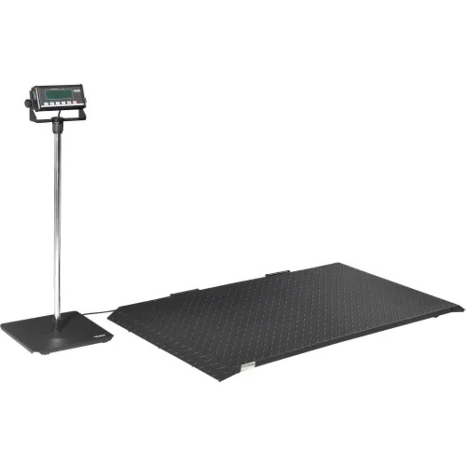 Global Industrial Digital Floor Scale w/ LCD Indicator & Stand, 2,000 lb. x 1 lb. (244244)