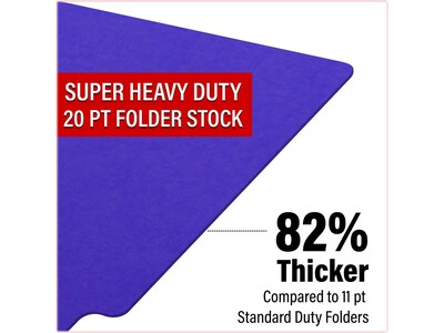 Medical Arts Press Heavy-Duty End Tab File Folder, Straight Cut, Letter-Size, Purple, 40/Box (S-09458-PRP)