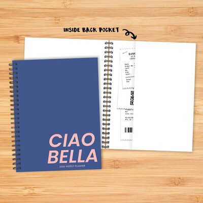 2026 Willow Creek Ciao Bella 6.5" x 8.5" Weekly & Monthly Planner, Paperboard Cover (58497)