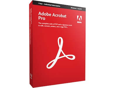 Adobe Acrobat Pro for 1 User, Windows and Mac, In-Store Activation (65328453)