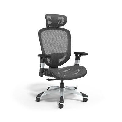 Union & Scale™ Essentials Ergonomic Fabric Swivel Task Chair, Black  (UN56947)