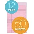 TOPS Prism+ Legal Notepads, 5 x 8, Narrow Ruled, Pink, 50 Sheets/Pad, 12 Pads/Pack (63050)
