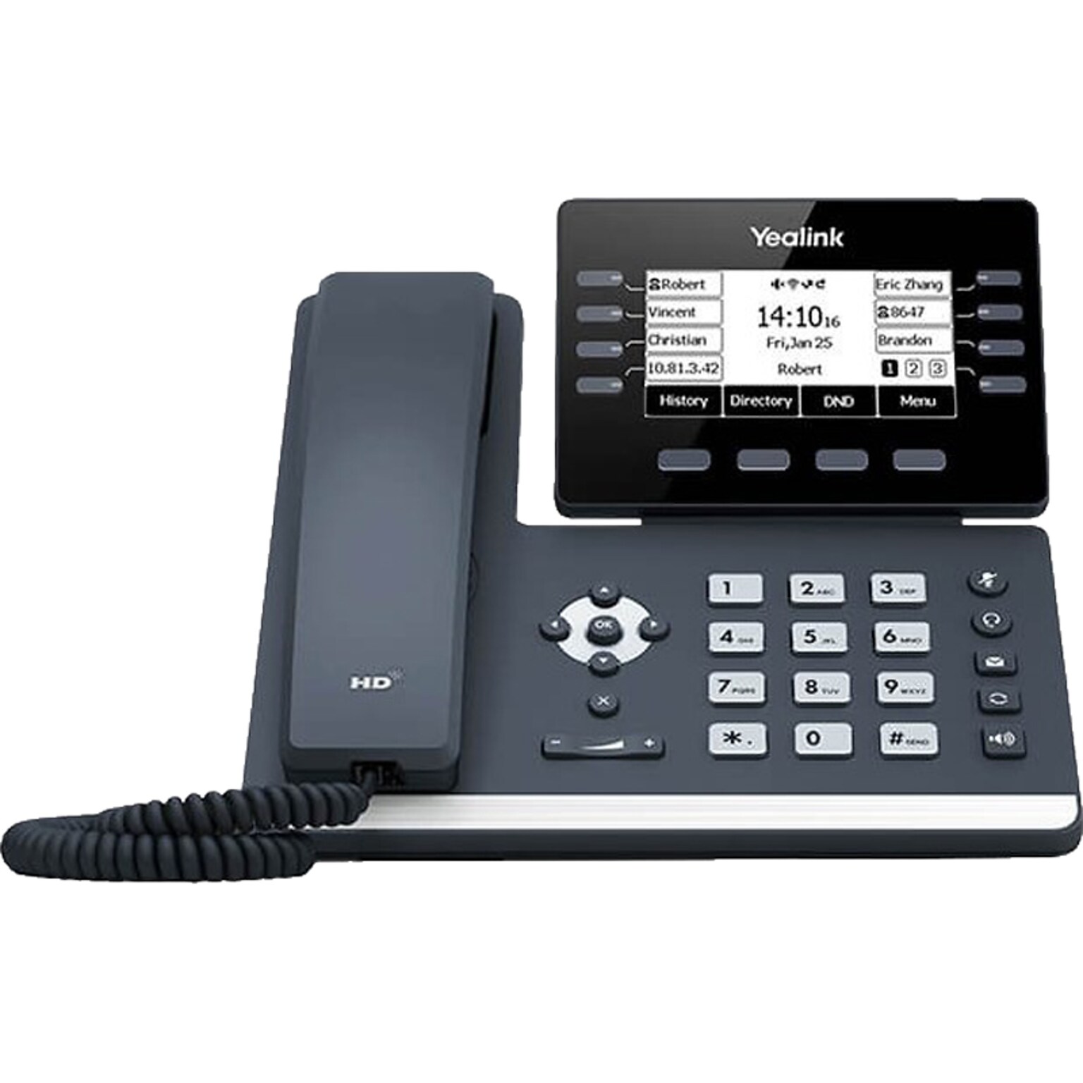 YeaLink SIP-T53W 8-Line Corded IP Telephone, Classic Gray (1301087)