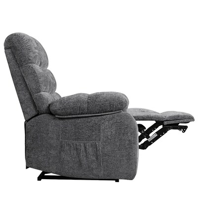 FlexiSpot Chenille Power Lift Recliner, Gray (XL6F-Cloud-DG)