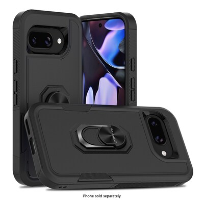 SaharaCase Raider Series Phone Case for Google Pixel 9a, Shock Absorbing, Scorpion Black (CP00793)