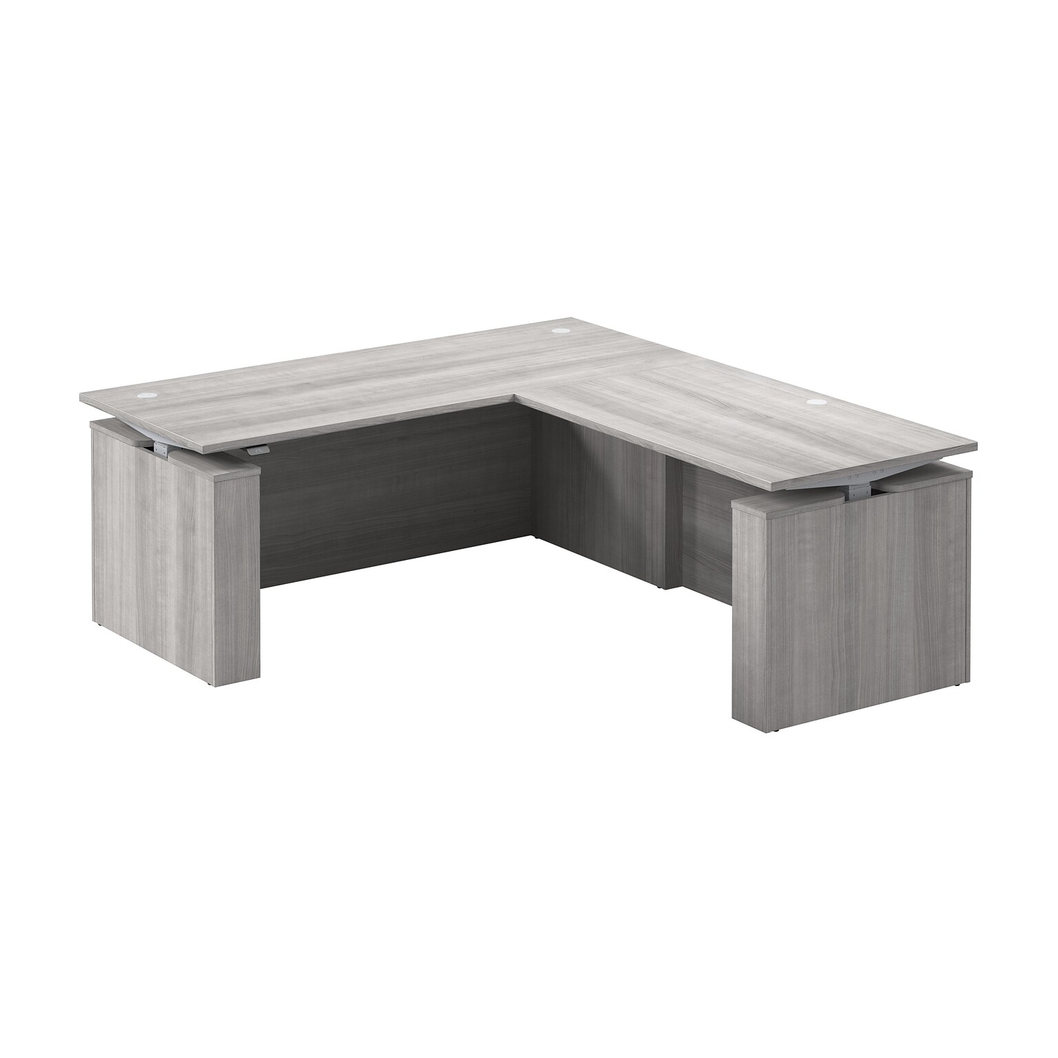 Bush Business Furniture Stratus 72W Electric L-Shaped Adjustable Standing Desk, Platinum Gray (SUT014PG)