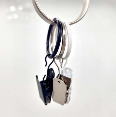 Nahanco Accessory Metal Clips, Black, 20/Carton (UACBLK20)